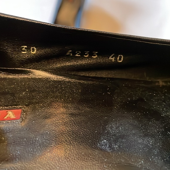 Prada Sport Black Leather Loafer Pumps Size 40 - Picture 11 of 14